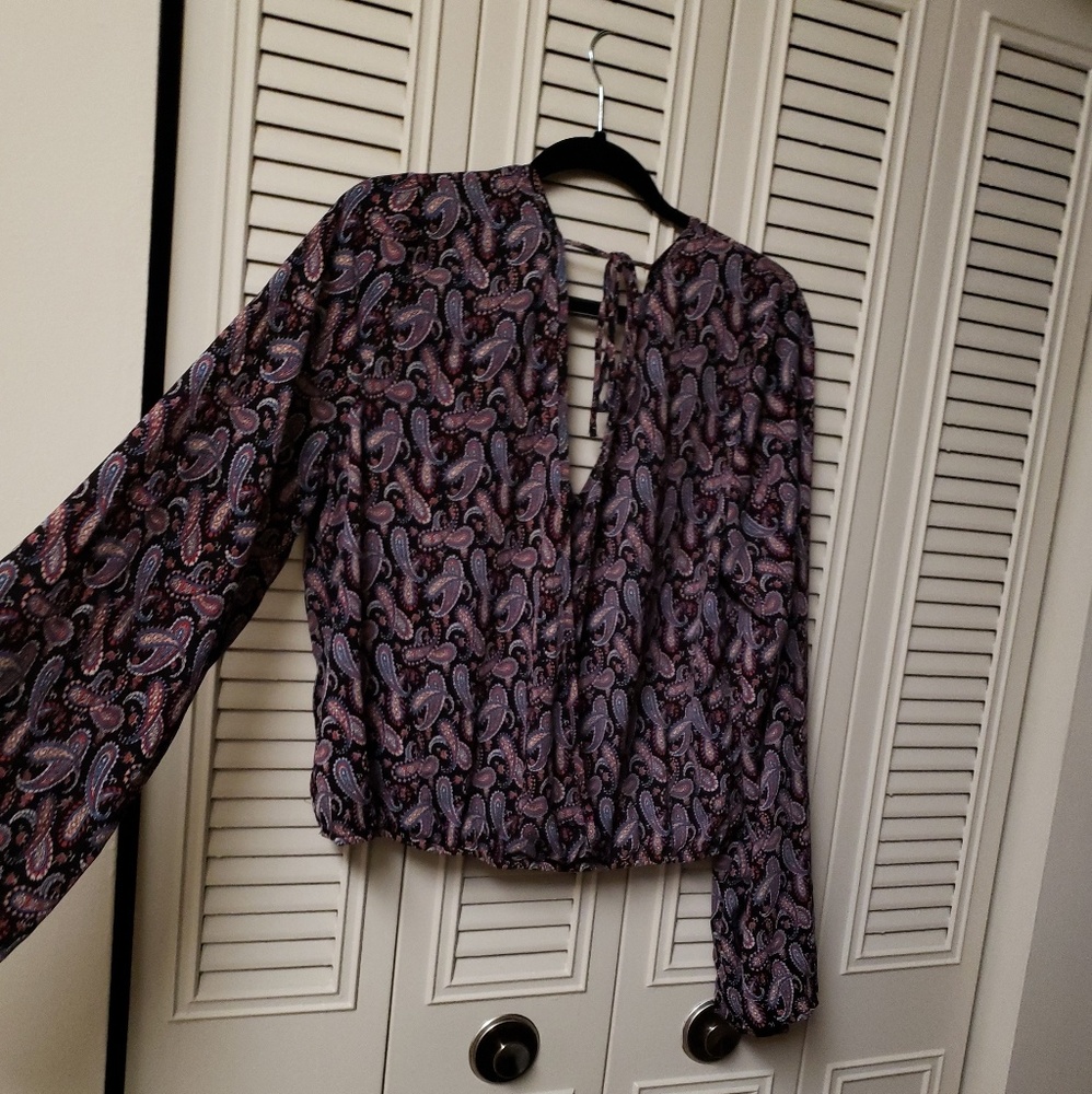 Paisley wrap blouse